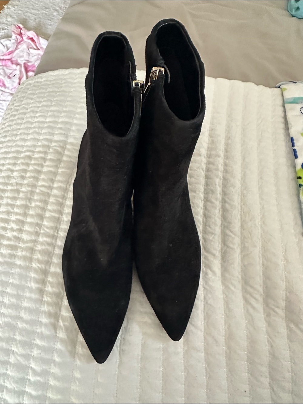 Sam Edelman Black Pointed Toe Ankle Booties